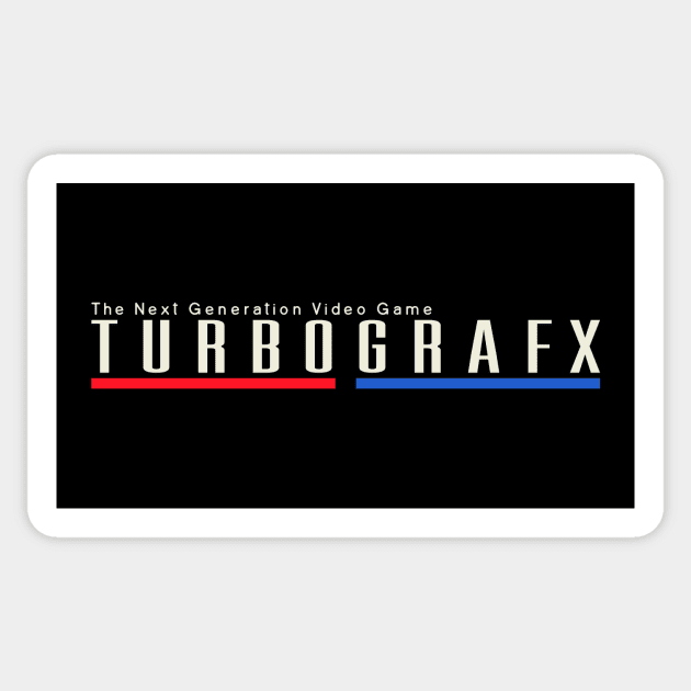 Turbografx The Next Generation Video Game Logo Sticker by MalcolmDesigns